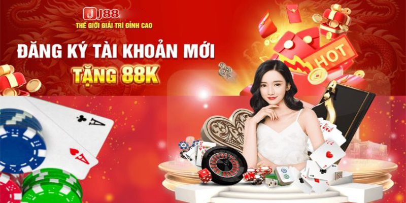 Nhận giftcode chào mừng khi tiến hành đăng ký mới tài khoản J88